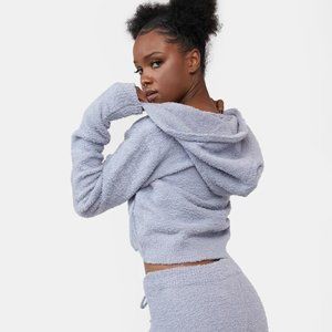 Cozy Cropped Hoodies - Black & Grey Set of 2 - Size M